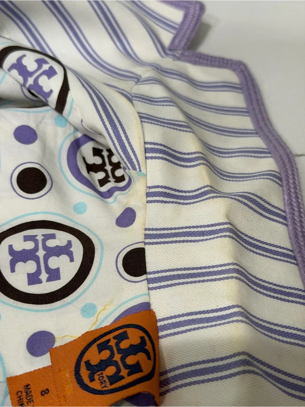 Tory Burch Lavender Striped Blazer - Picture 8 of 10